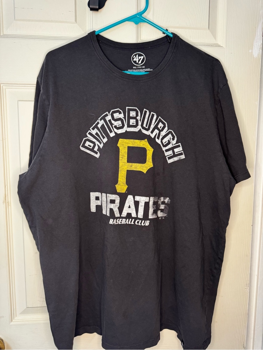 47 Pittsburgh Pirates Black Tee with Yellow 'P' Graphic